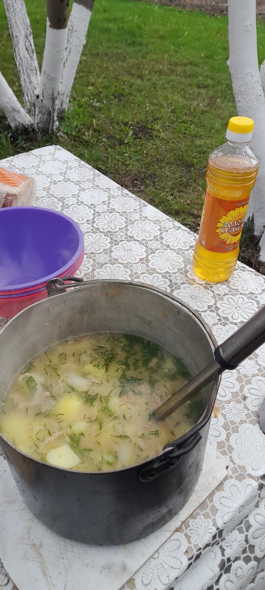 Похлёбка костровая! Вкусно, с дымком и без отрыва от работы)))