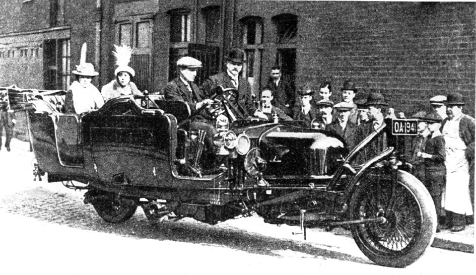 Гироскопический автомобиль П.П. Шиловского. Лондон, 1914 год