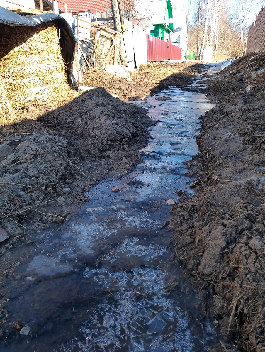 Пройти по улице можно только рано утром, пока лёд, иначе по колено грязи - жижи!