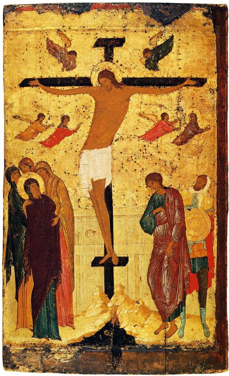 Дионисий. Распятие. Икона. 1500 г. Изображение из открытых источников.