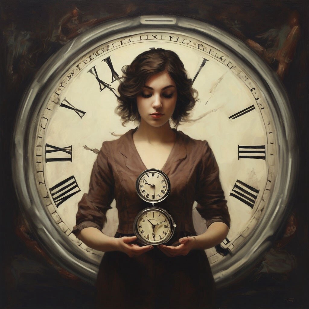 Женщина управляет временем. 