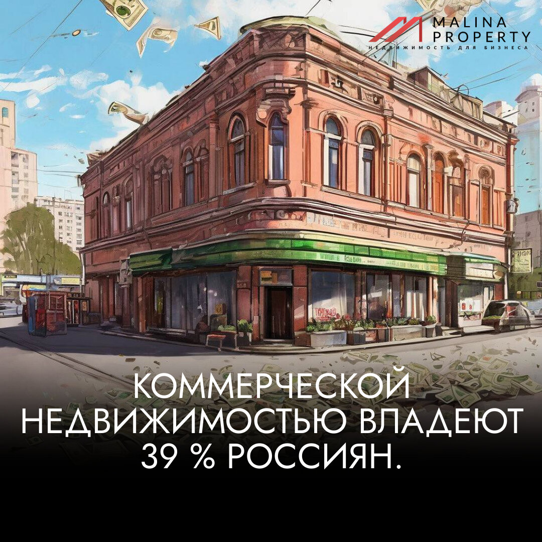 ⚡️ Коммерческой недвижимостью владеют 39 % россиян. | Malina Property | Дзен