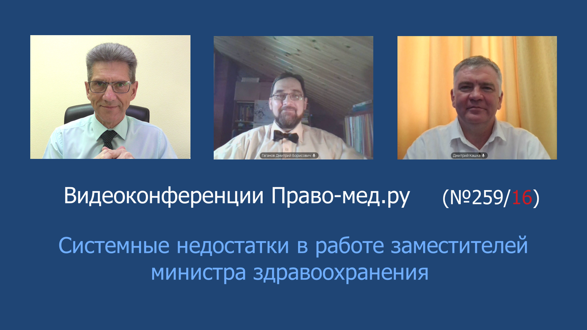 Видеоконференция Право-мед.ру № 259/16 от 2 мая 2024 года