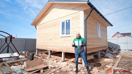 Баня из Бруса под Усадку. Мансарда. 6х6 м. Обзор. СК Новгородский Дом