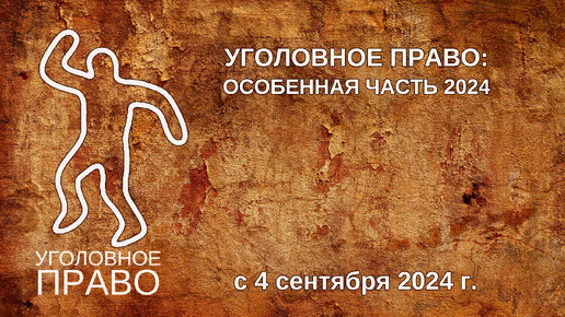 Уголовное право: особенная часть 2024