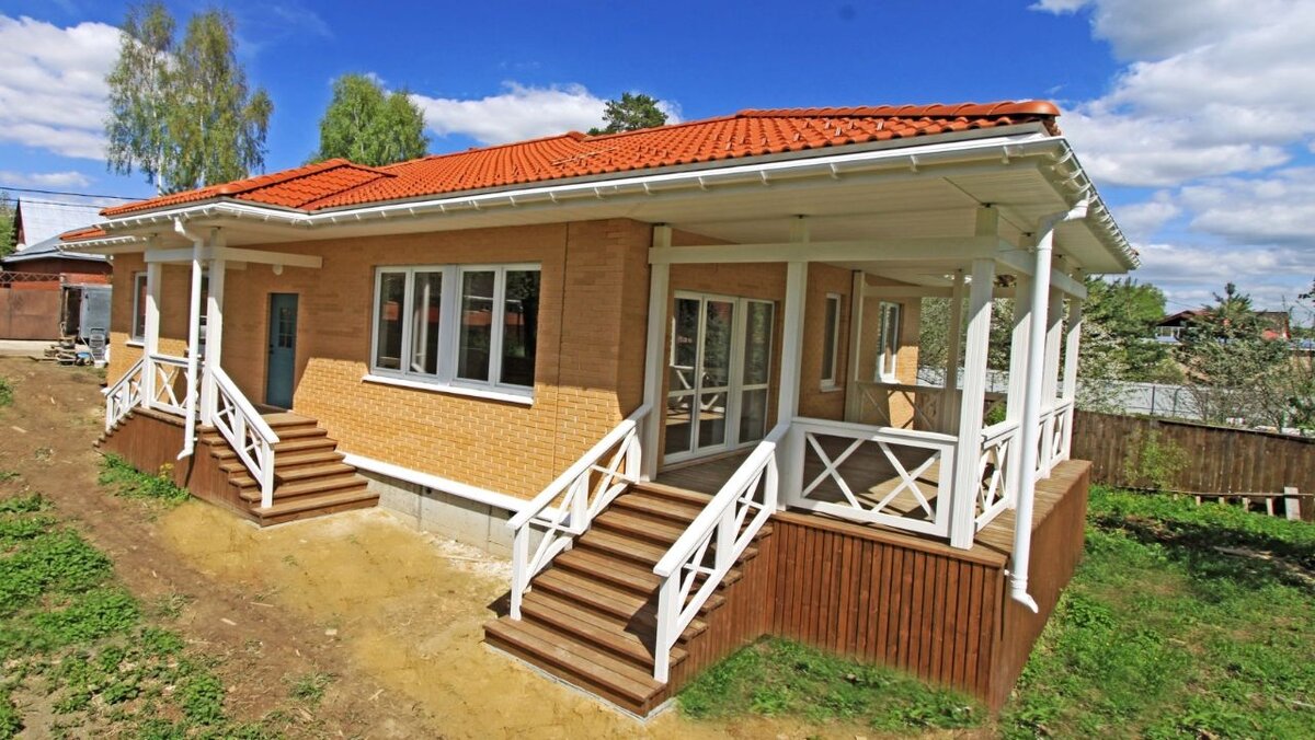 Дом "Бунгало" с террасой. Фотобанк СК БАКО