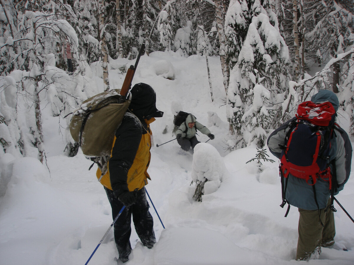 Это я с ружьем в рюкзаке