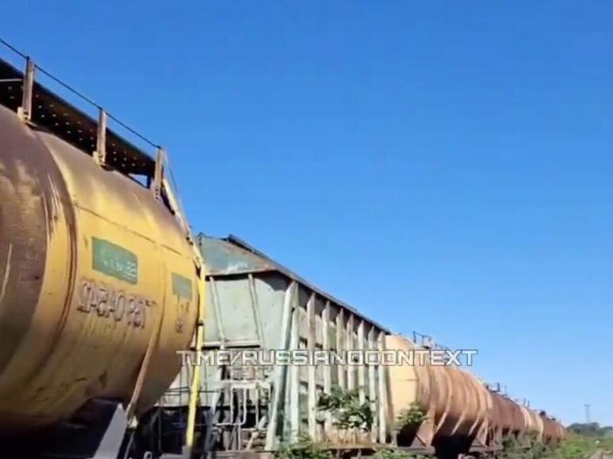    Царь-поезд в зоне СВО. Скриншот видео© Фото : Telegram/Военный осведомитель