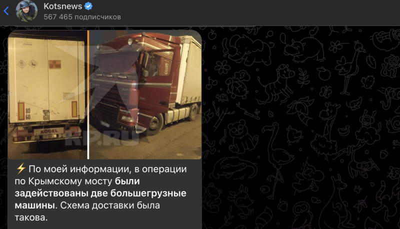    Фото: скриншот новости из ТГ-канала/Kotsnews
