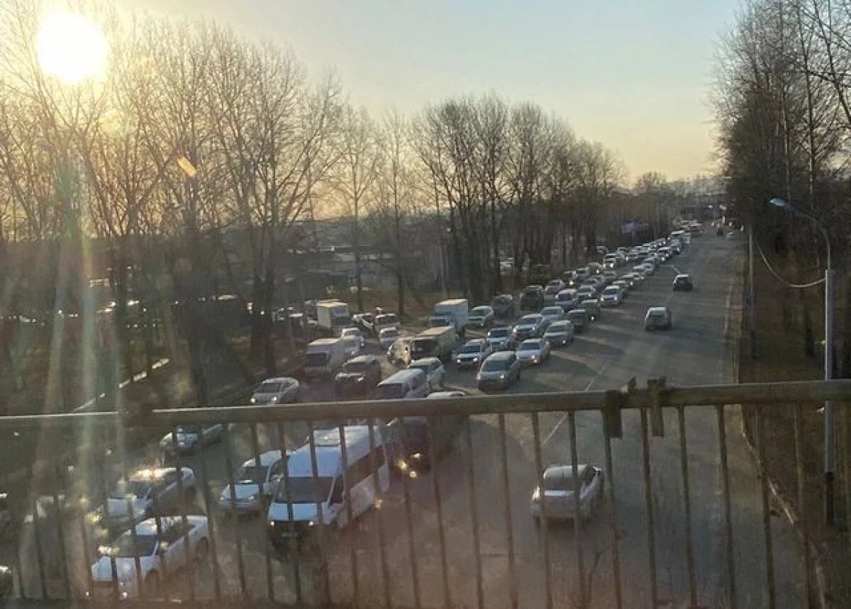    Красноярск сковали вечерние 8-балльные пробки