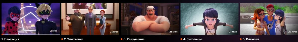 Расписание 5 сезона