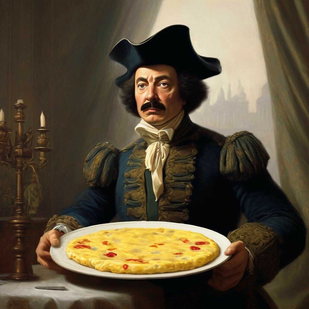 "Народ, налетай! Я привёз этот, как его... Омлет! "