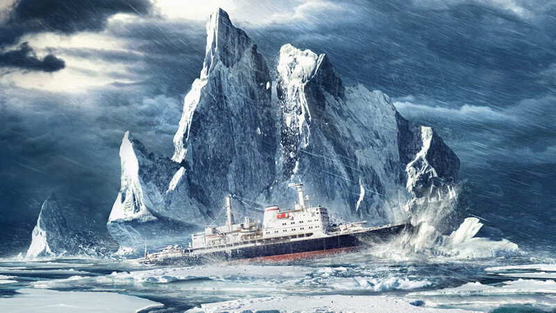 Среди бела дня, с биноклем и радаром, во льдах, которые тормозят движение, почти наткнуться на айсберг размером с небоскреб. "Титаник" нервно курит в сторонке
