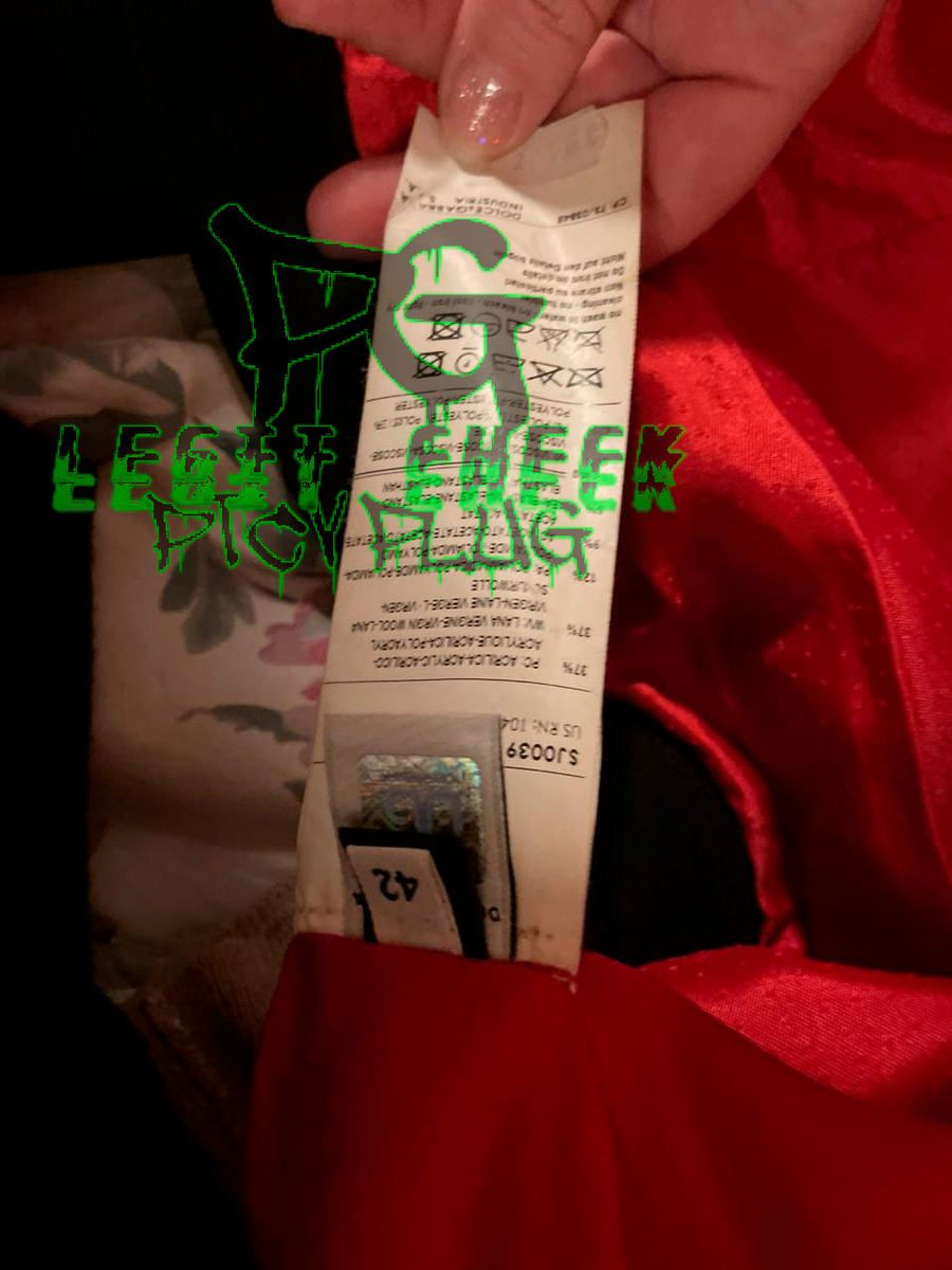 Нижняя бирка по шву