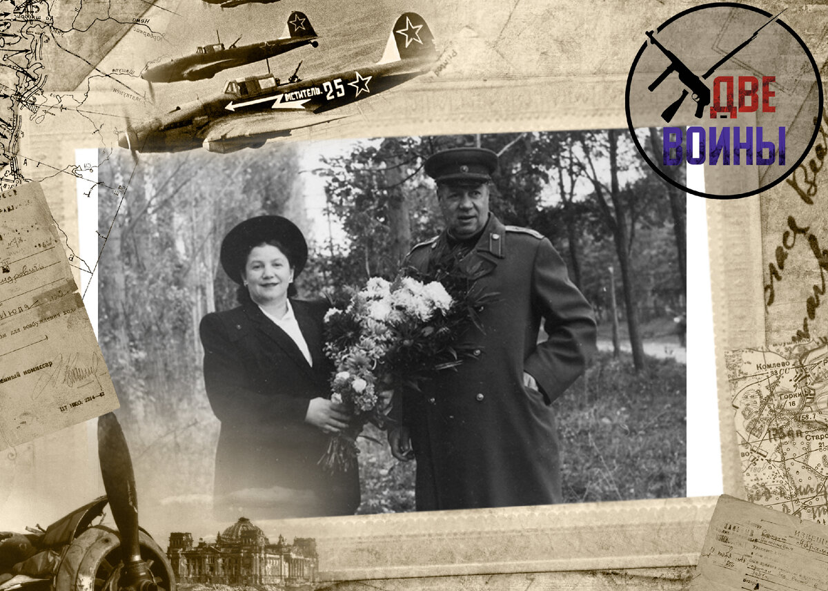 Толбухин с женой. Фото в открытом доступе.