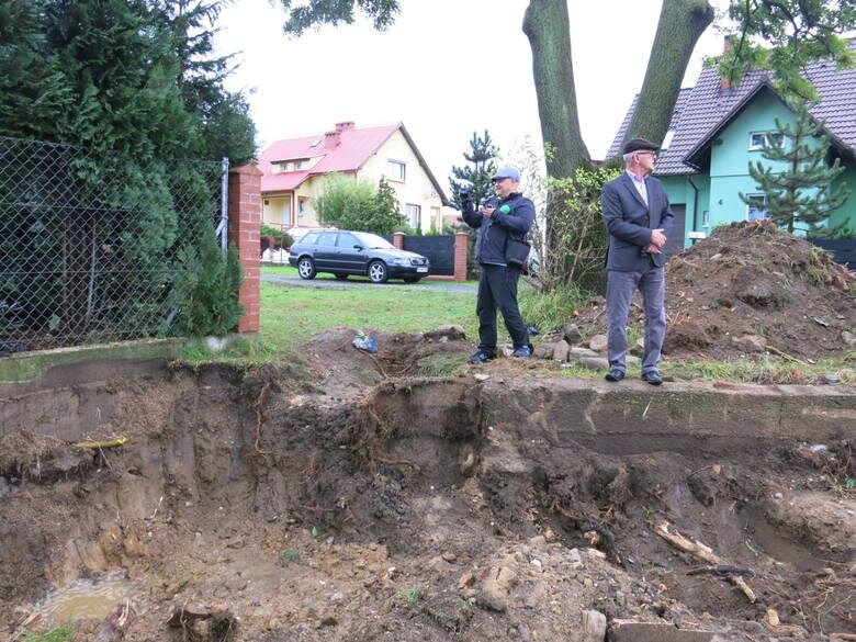 Место раскопок в польском городе Любомеж где в 1952 году немец работавший садовником закопал ценный клад
