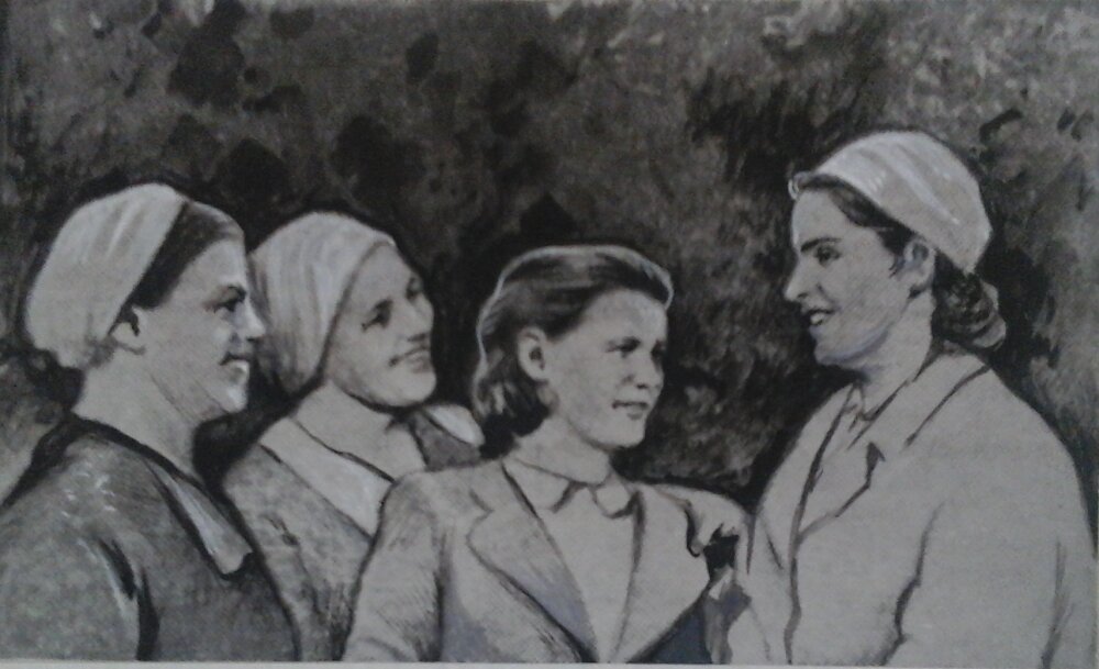    Главный врач областной станции переливания крови Г. Г. Калинина (Морозова) беседует с донорами. Фото: Из личного архивa/ Сергей Гусев