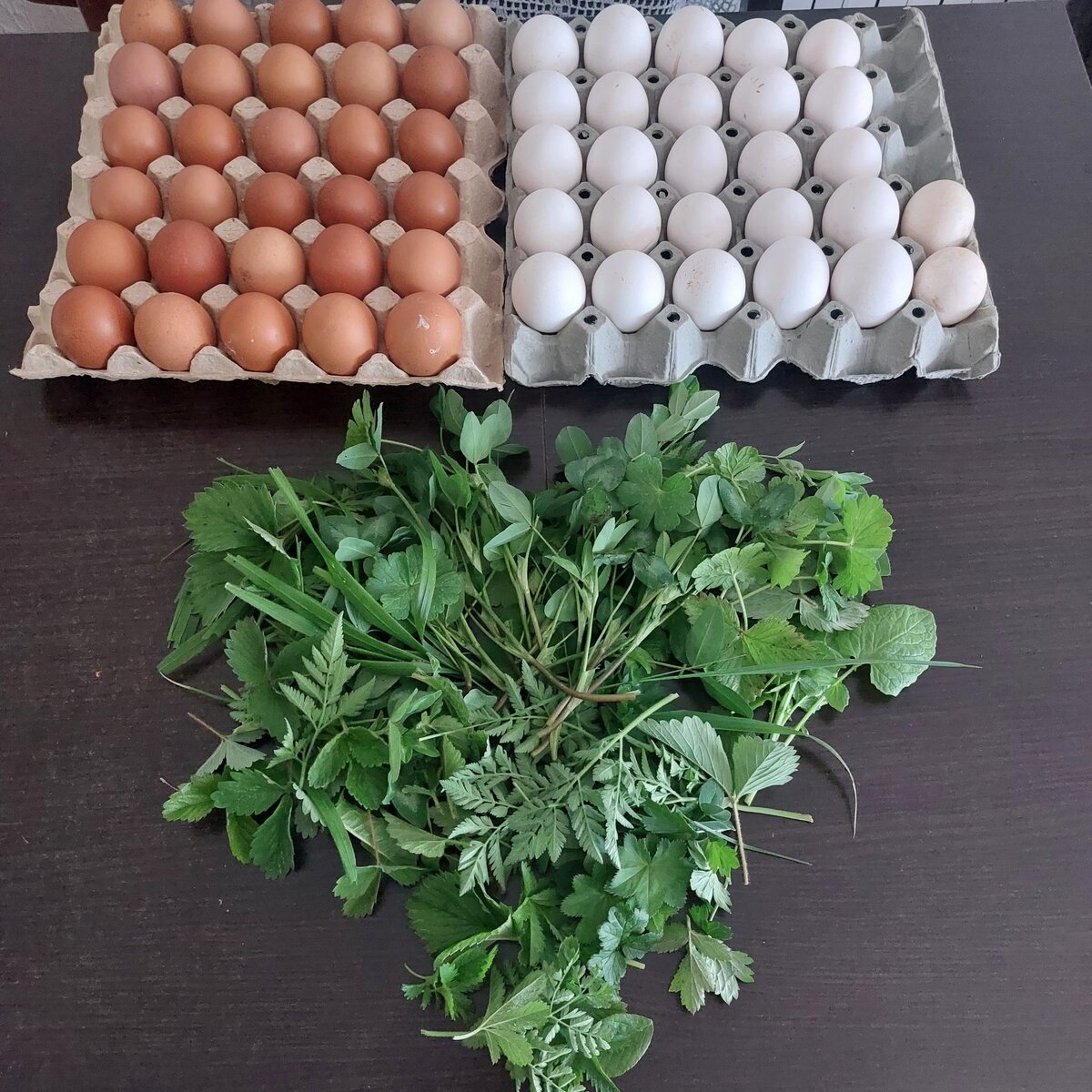 Моя свекровь и сестра мужа готовятся красить яйца - фото из личного архива автора