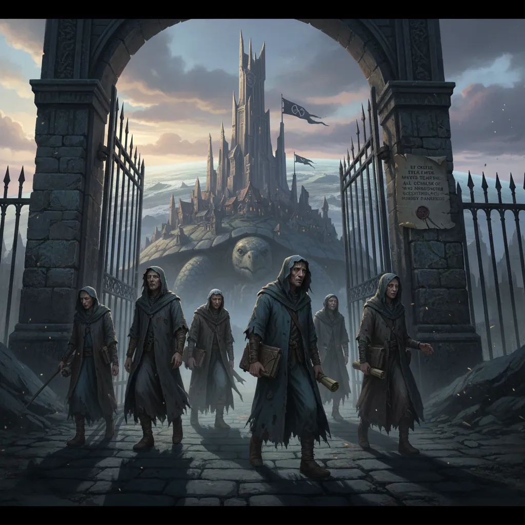 Обнищавшие ученые покидают великий город.