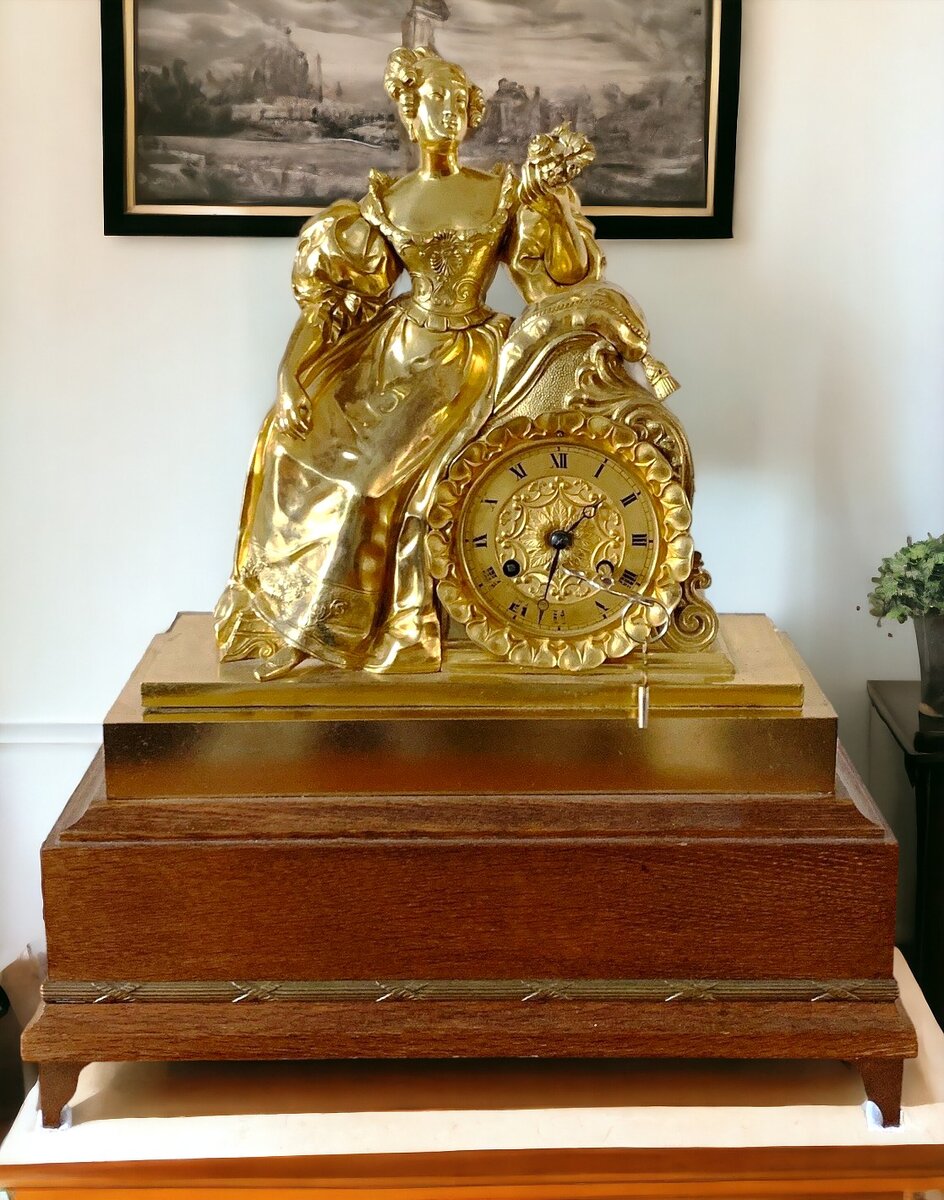 Часы каминные в стиле Ампир 19 век