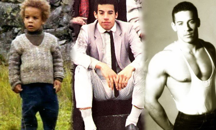 Ранние фото Вина Дизеля, возраст 5, 16 и 20 лет. 