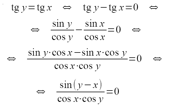 Задание Построить график уравнения: tg y = tg x Решение Помня, что функция тангенса определена не для всех действительных чисел, преобразуем исходное уравнение: (при последнем переходе применено...