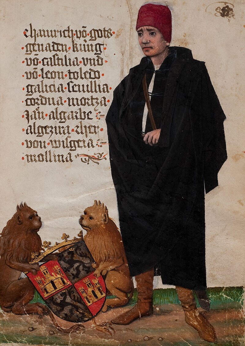 Портрет короля Энрике IV в средневековом манускрипте. 1481г. Фото из открытых источников