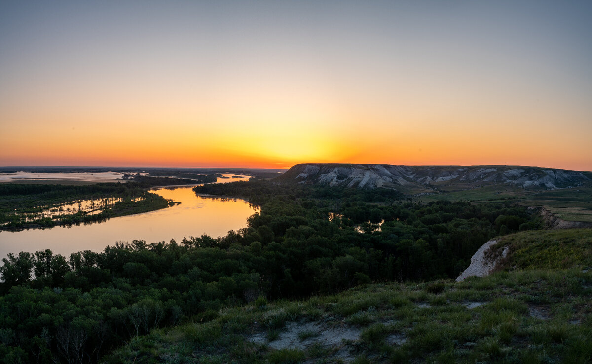 меловые горы в природном парке Донской