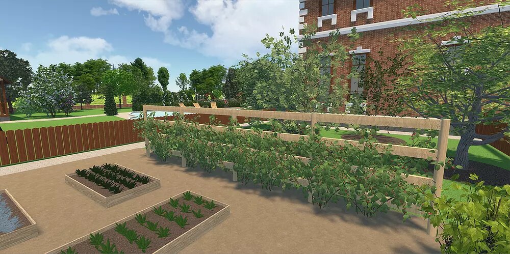 Проект сделан в программе Ландшафтный Дизайн 3D