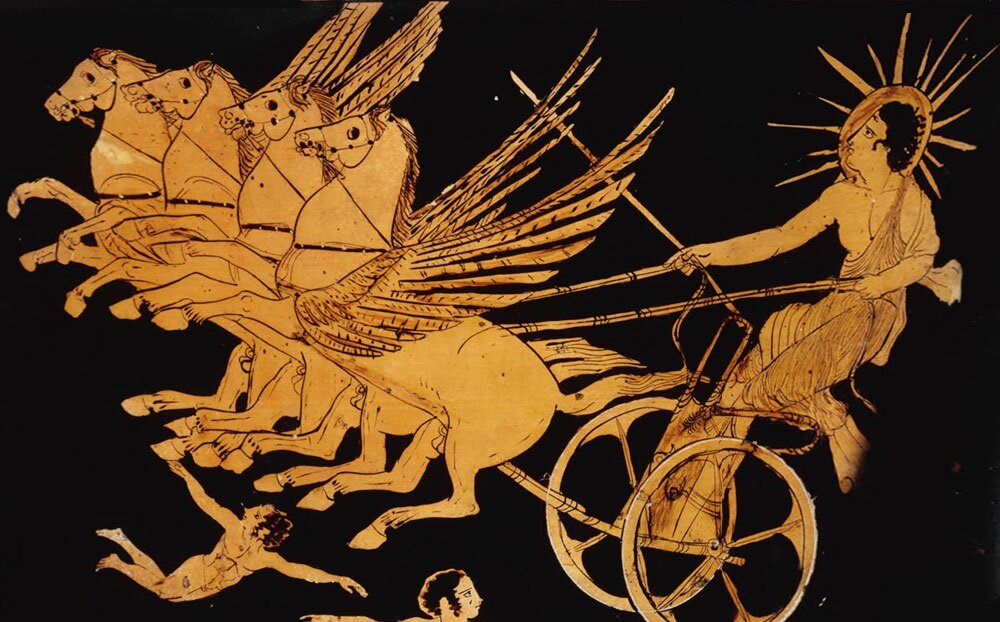 Квадрига - античная двухколёсная колесница  с четырьмя запряжёнными конями.