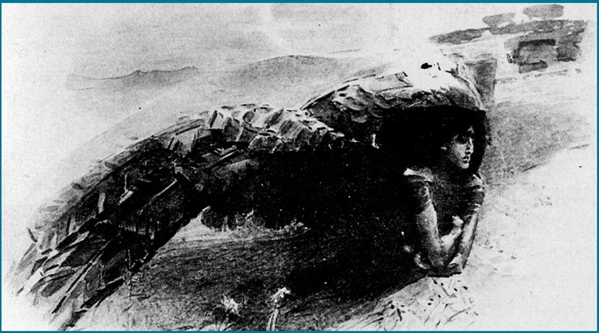 Врубель: Демон летящий.