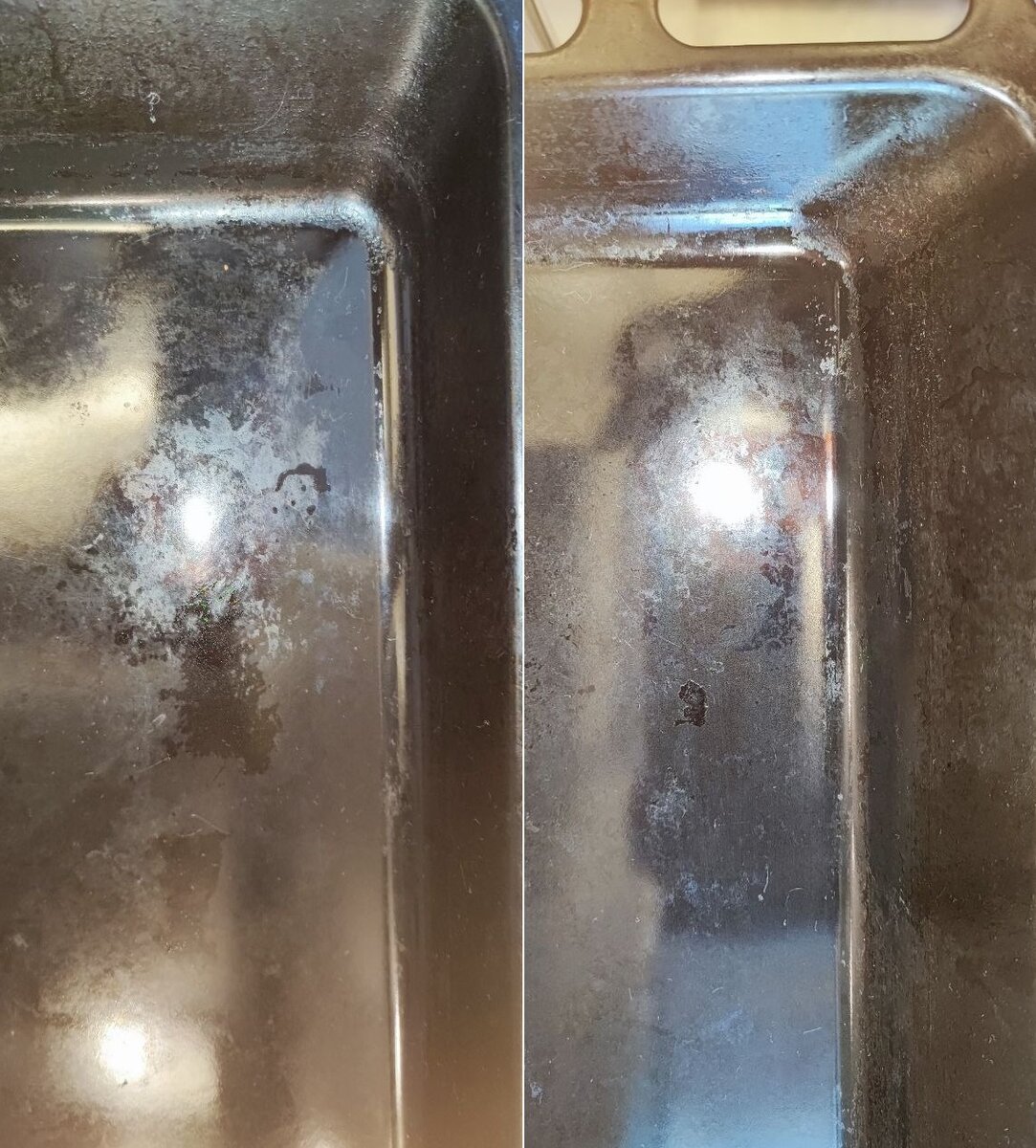 Пятна до применения средства.