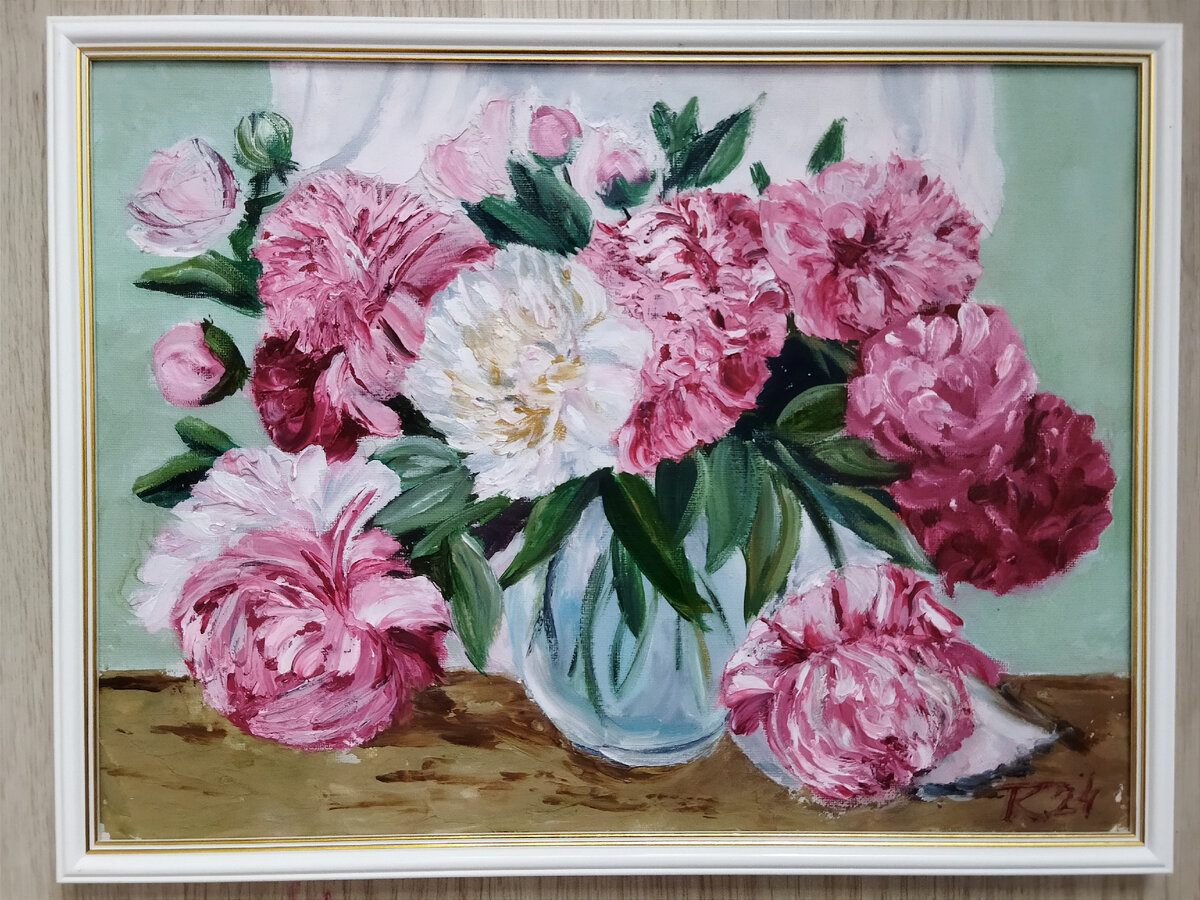 Это первая картина 30х40 см. Фото автора. 