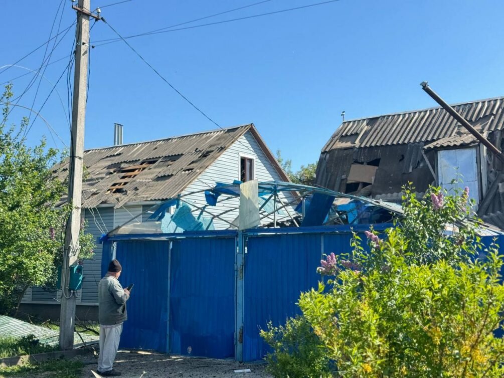    Прилёт по домам в Белгороде.
