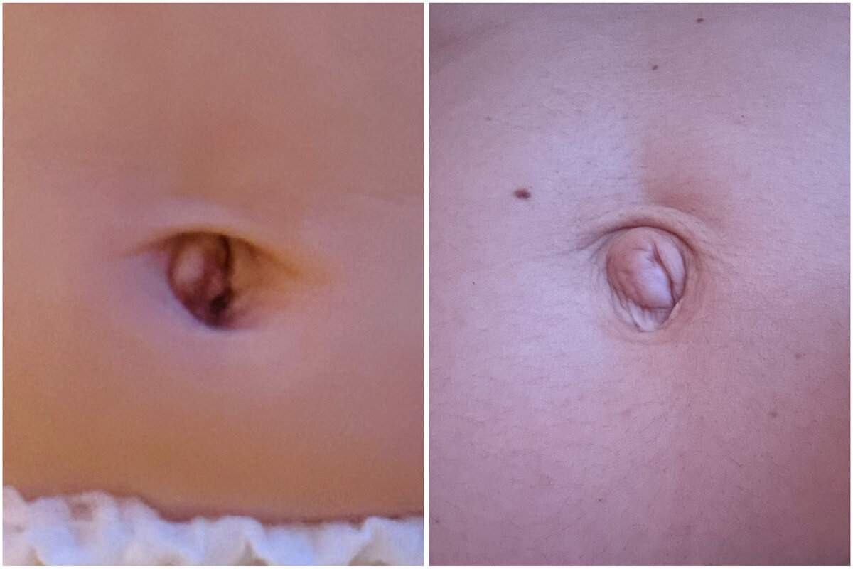 Дочкин и мой пупок, практически 1 в 1 😅