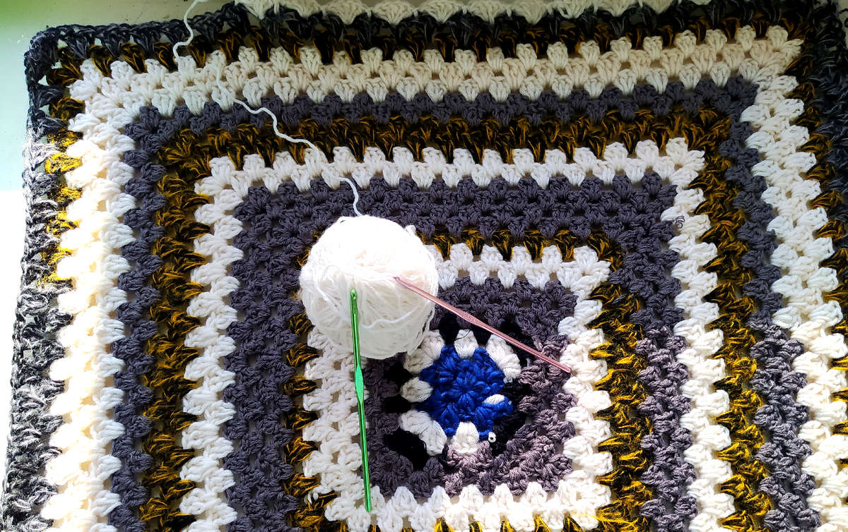 Вязание крючком | Бабушкин квадрат 