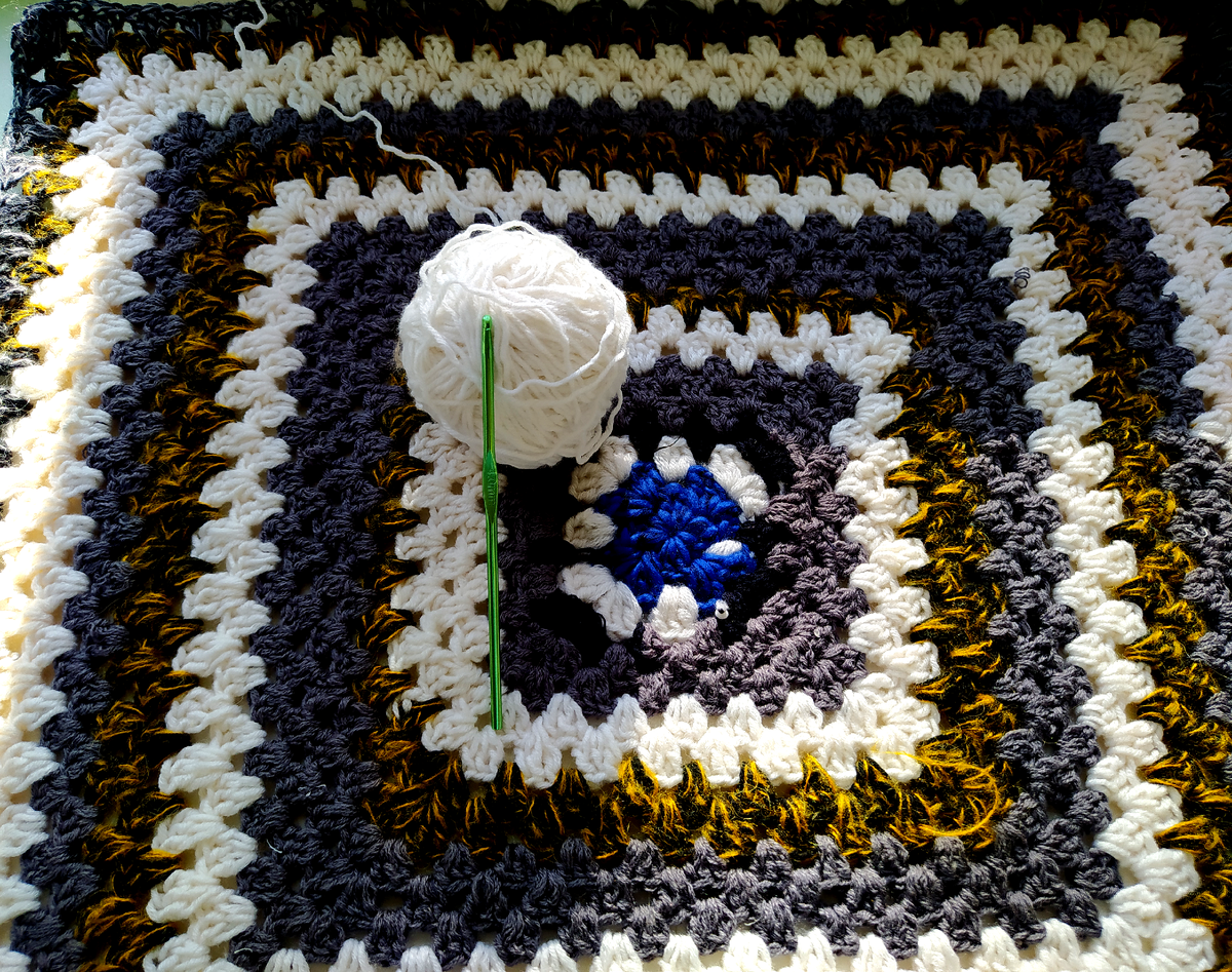 Вязание крючком | Бабушкин квадрат 