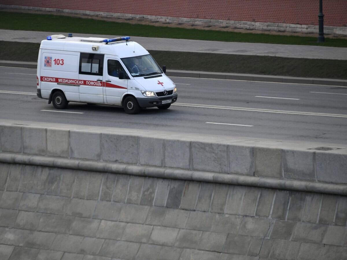    Машина скорой помощи едет по Кремлевской набережной в Москве© РИА Новости / Максим Блинов