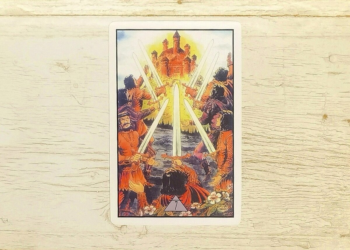 Аркан "7 Мечей". "Таро Зеркало Судьбы".