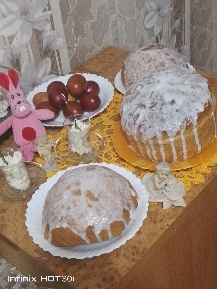 Вот такие получились куличи. 🌹💕🌹