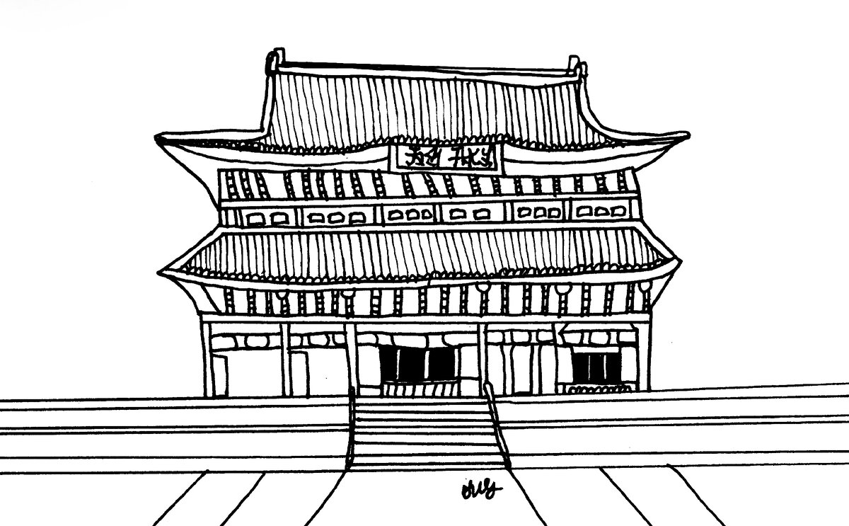 Дворец Кёнбоккун (Gyeongbokgung Palace, 경복궁, 景福宫), расположенный на фоне горы, с самого входа поражает какой-то непередаваемой словами строгой величественностью и одновременно простотой.