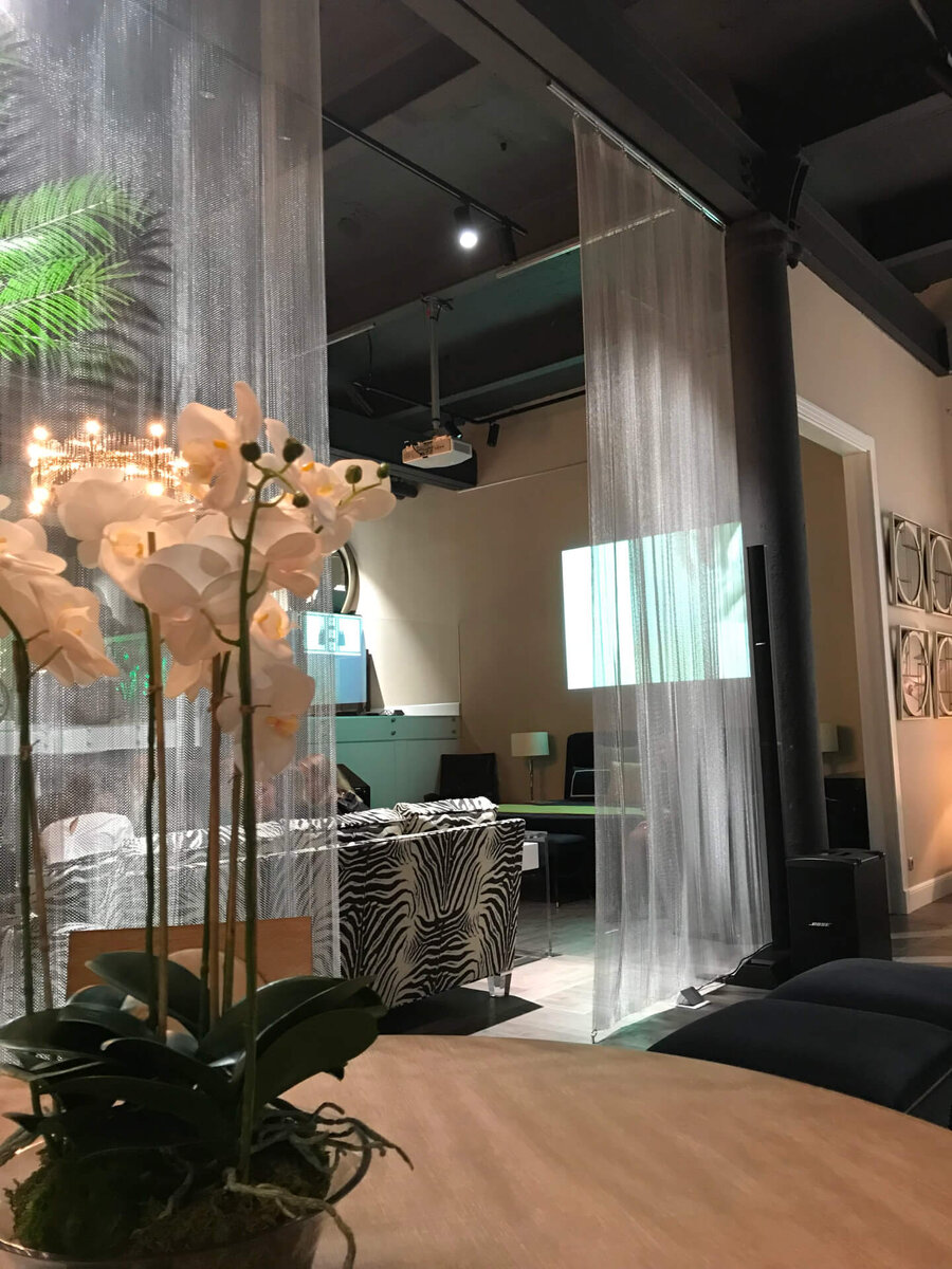 Декоративные шторы из архитектурного текстиля