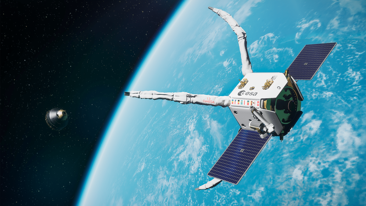 Примерно так будет выглядеть ClearSpace-1, этакий космический паук