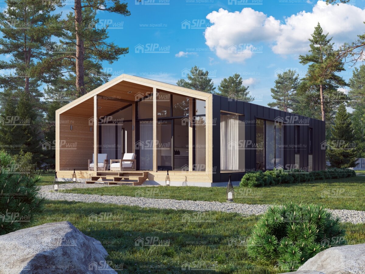 БарнХаус  - Шале 100 от SIPwall