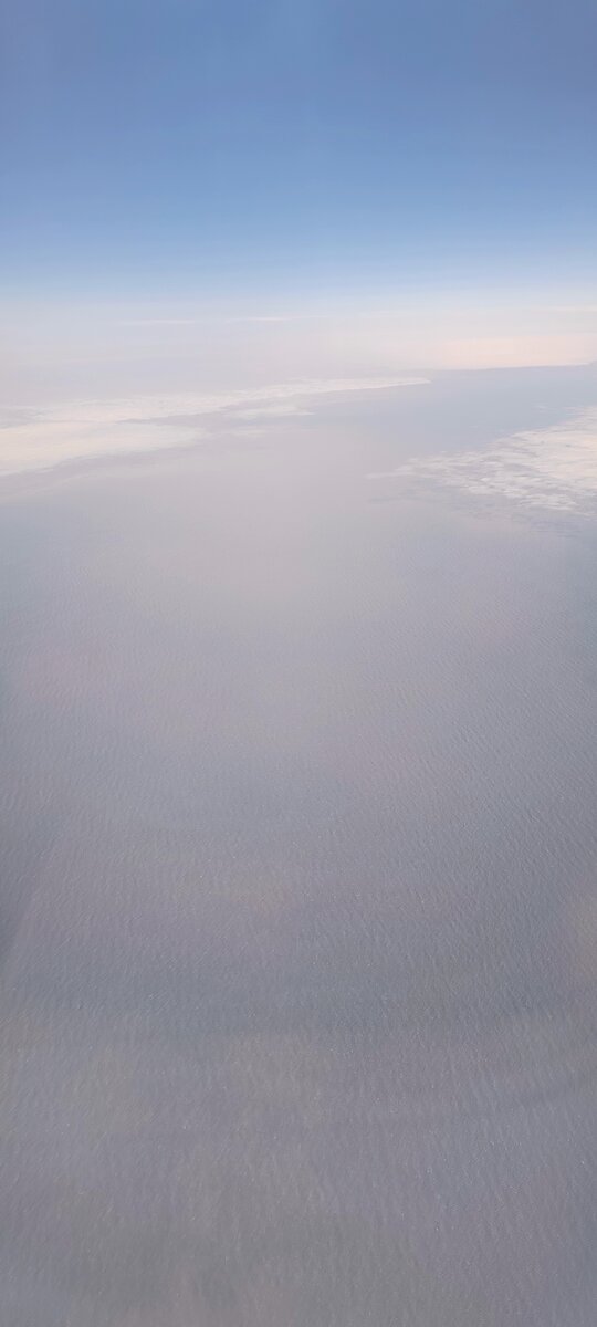 Атлантический океан с высоты 10000 метров