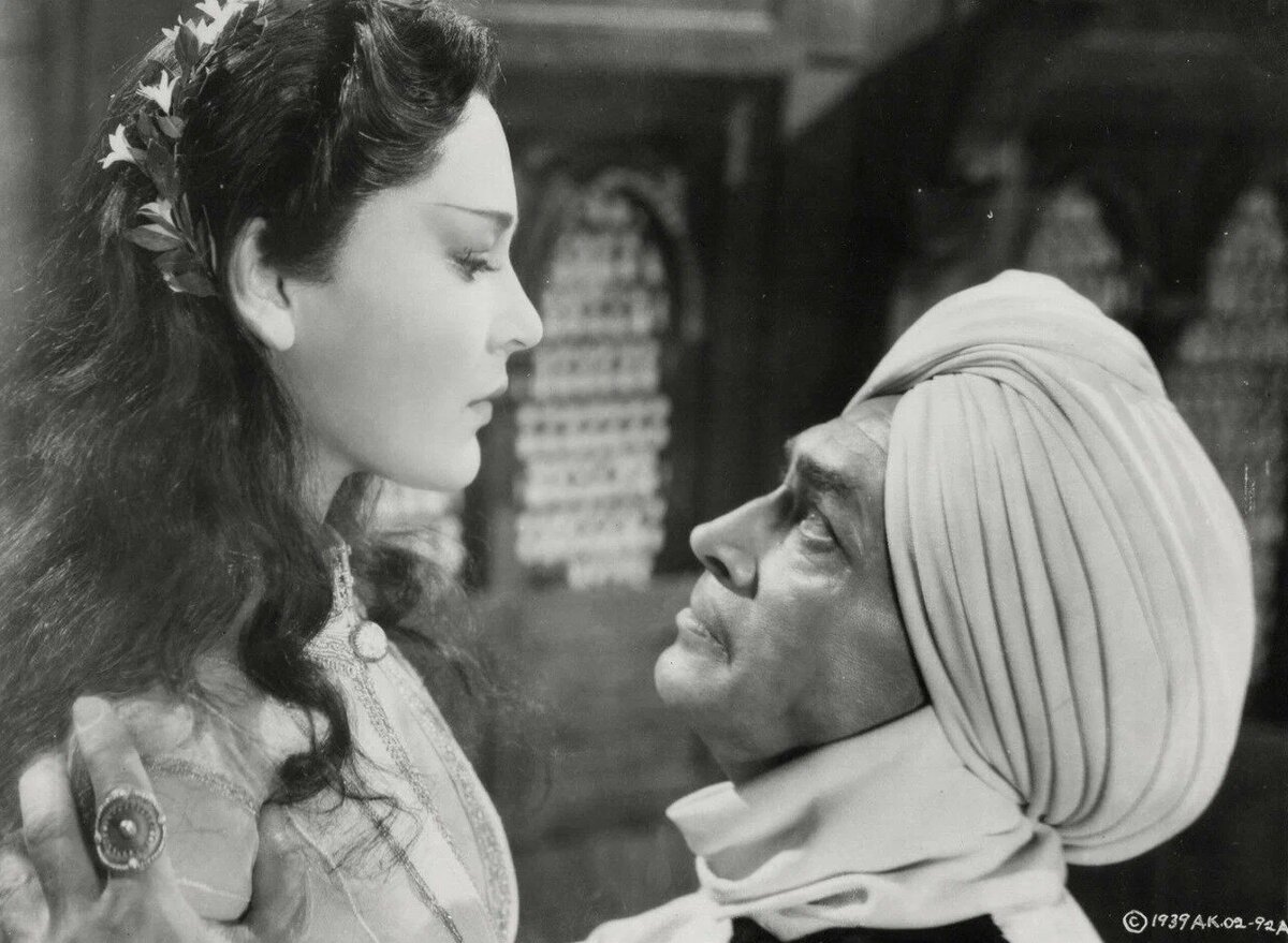 Актриса Джун Дюпре и актер Конрад Фейдт в фильме Александра Корда «Багдадский вор» (The Thief of Bagdad)