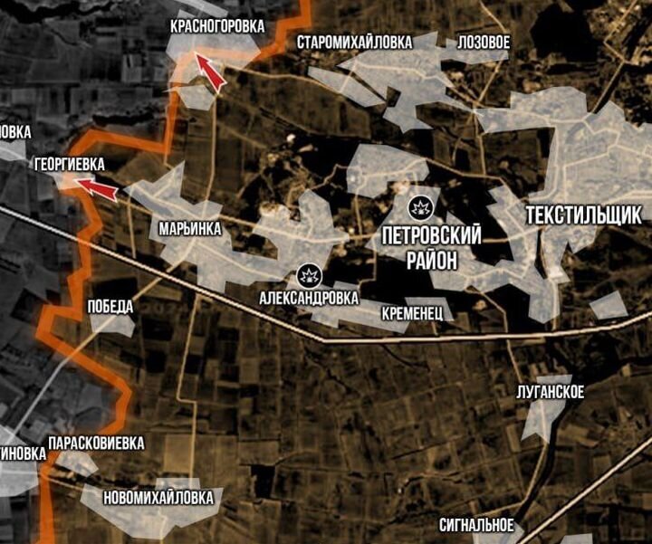 Обстановка на Донецком направлении на утро 5 мая. Источник: t.me/wargonzo.