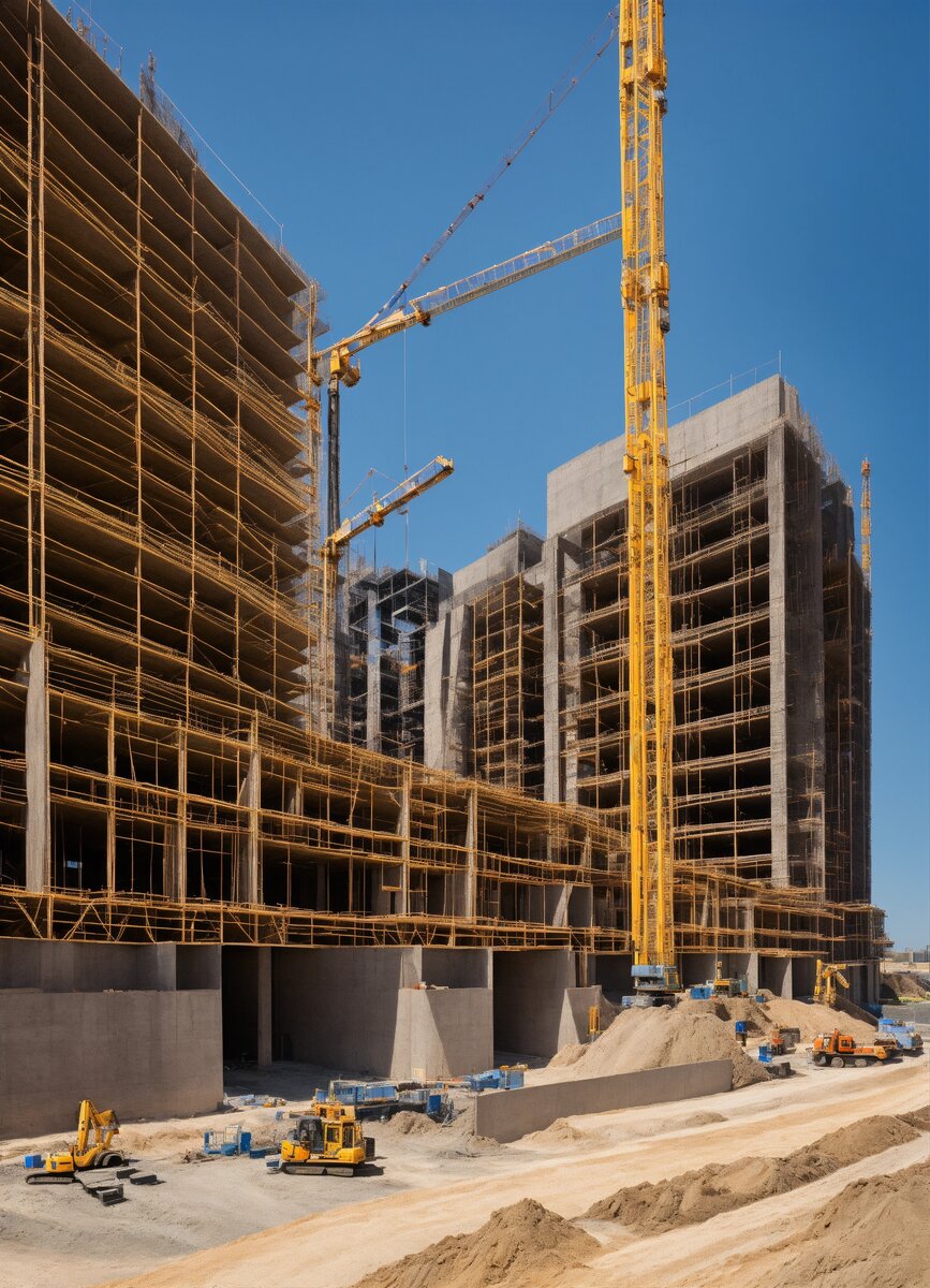 Строящийся многоквартирный жилой дом