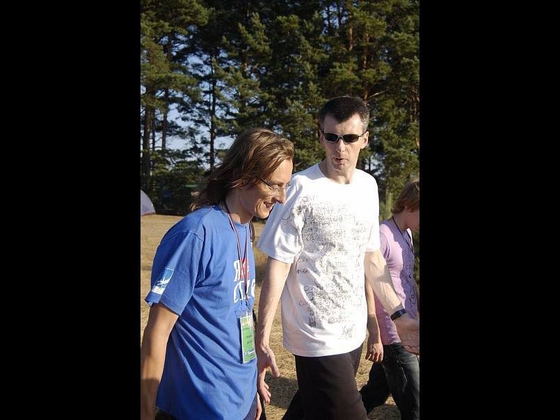 С Михаилом Прохоровым на Селигере