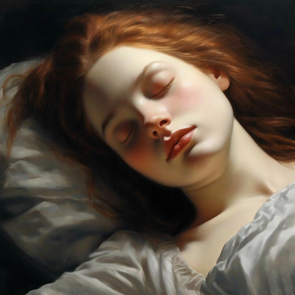 Спящяя девушка.